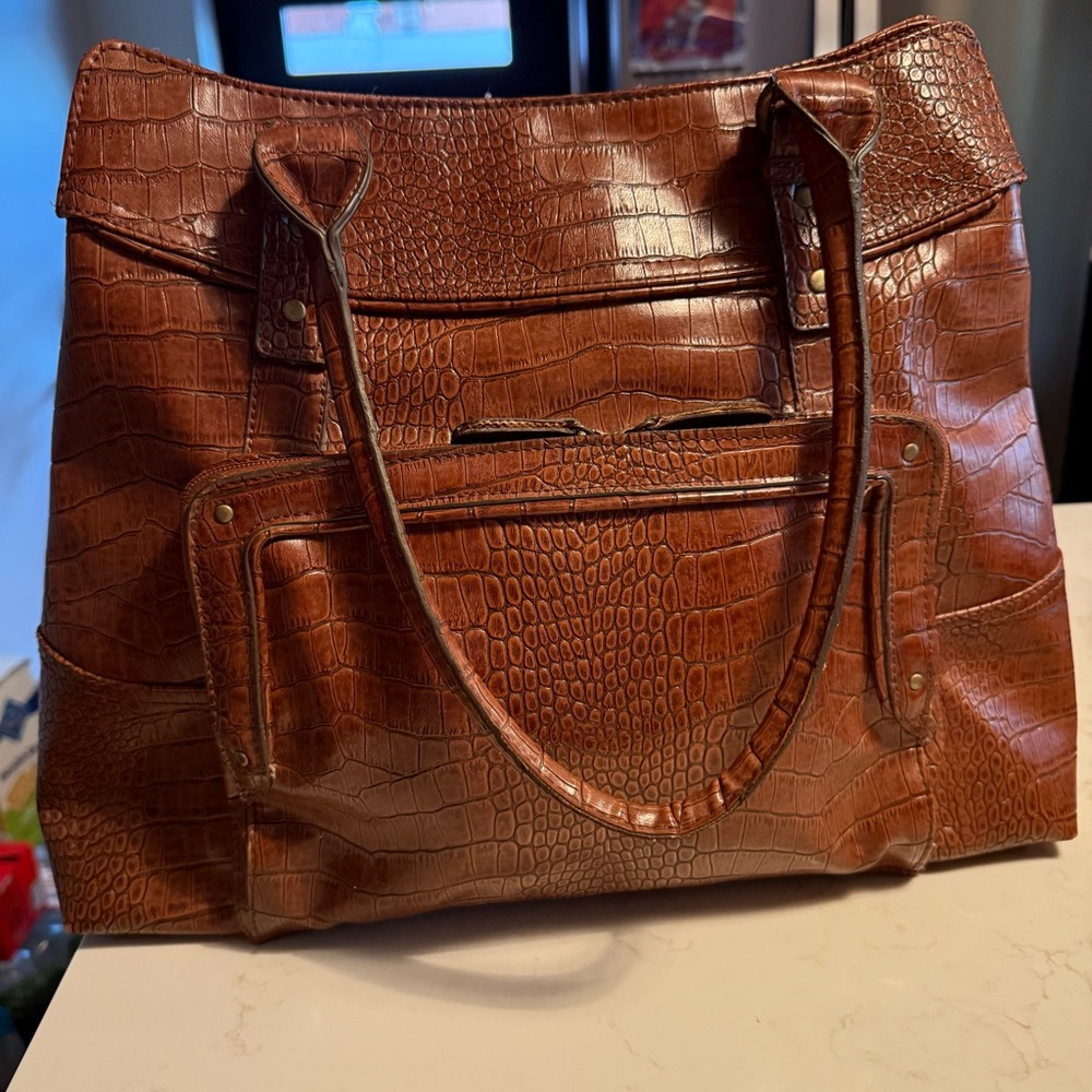 5 for $25! Emilie m. Embossed Manufactured Leather Bag - Picture 7 of 16